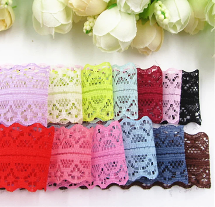 

10 Yards Beautiful Lace Ribbon 28MM Wide White Lace Trim Fabric Embroidered Net lace trimmings for sewing accessories Decoration