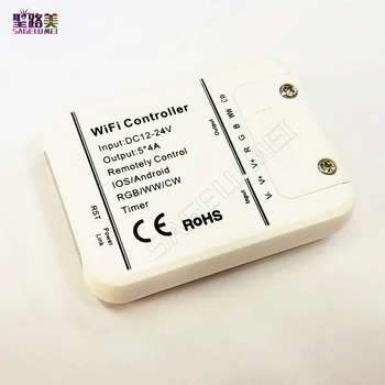 

RGBW/WW/CW led controller 16Million colors Wifi 5channels smartphone control music and timer mode magic home wifi led controller