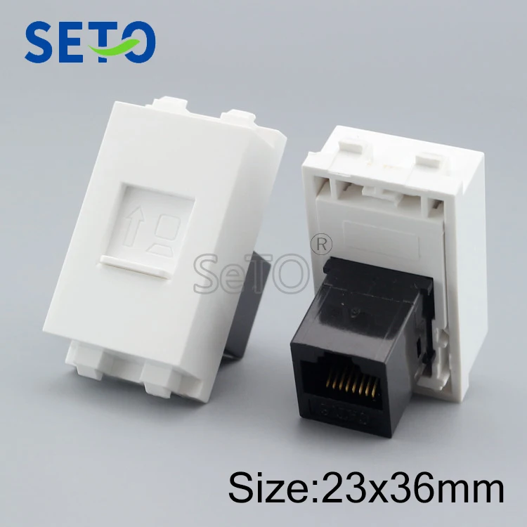 

SeTo 128 Type RJ45 Cat6 Network Module Gigabit RJ45 Connector Keystone For Wall Plate Socket