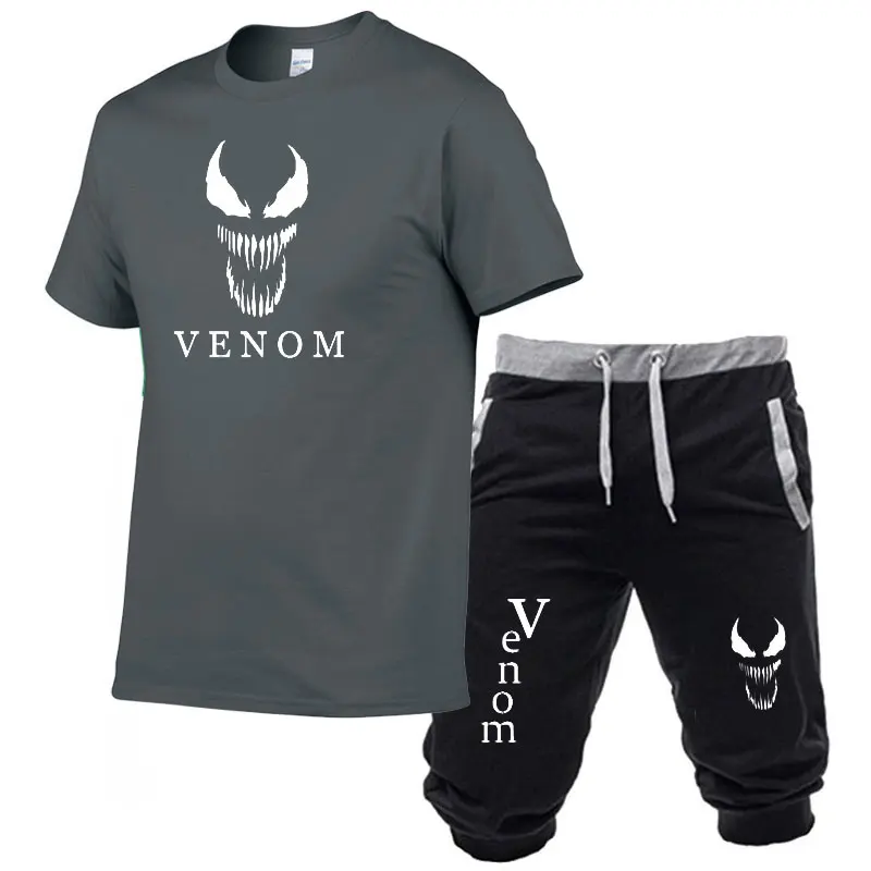 Мужские повседневные футболки Venom и шорты джоггеры мужские Just Break Модная японская