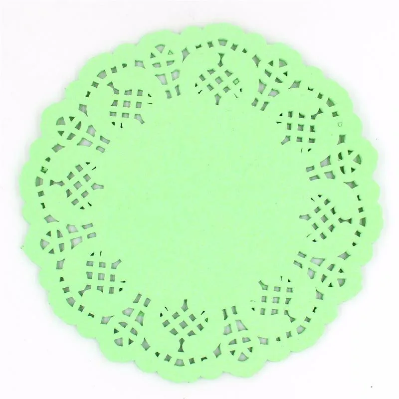 5,5 ''Цветные Цветочные кружевные круглые кружевные бумажные салфетки для столовых приборов Ремесло Doyleys Свадьба День рождения Посуда Украшение 20шт