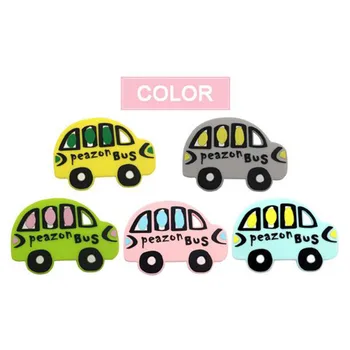 

Car Silicone Teethers Teething Baby Shower Gift Pendant DIY Pacifier Chian Clips Toy Food Grade Silicone BPA Free