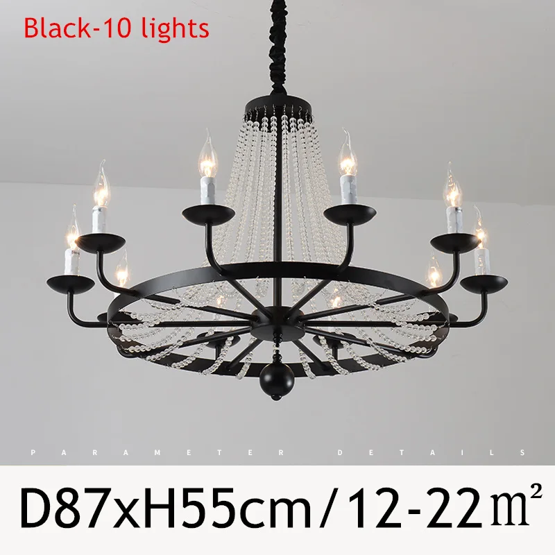 Crystal Ceiling Chandelier Living room Bedroom wedding ceiling hallway chandelier Round Shape lustre design Ceiling lamp - Цвет корпуса: Black-10 lights