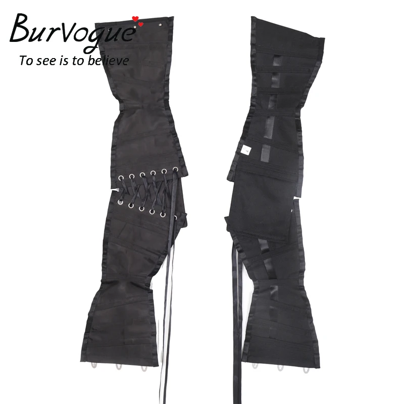 Burvogue Waist Trainer Corsets Slimming Shaper Belt Short Torso Satin Underbust Corset Sexy Lace Up Bustiers & Corsets Women