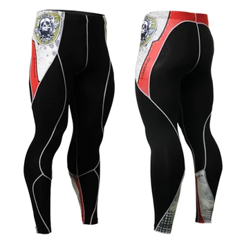 

2017 skull pants for hunting mens black leggings men cycling running fitness compression tights tight for sports size s-4xl
