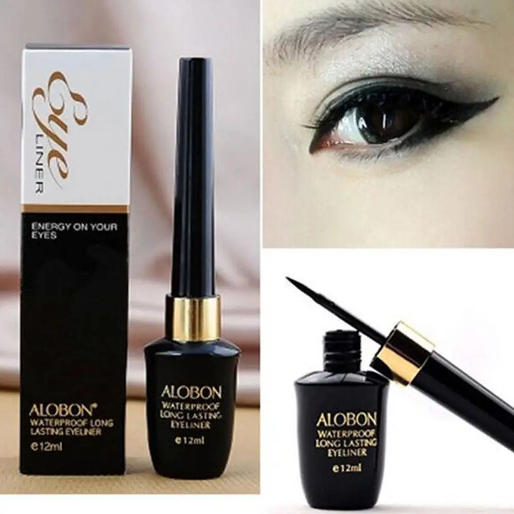 Brand New Beauty Makeup Cosmetic Black Long-lasting Liquid Eyeliner With Brush Easy to Wear Make up Beauty Women Cosmetics