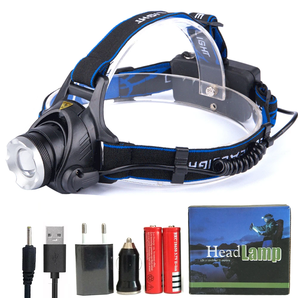

Cree XML L2 XML T6 Led Headlamp Zoomable Headlight Waterproof Head Torch flashlight Head lamp Fishing Hunting Light