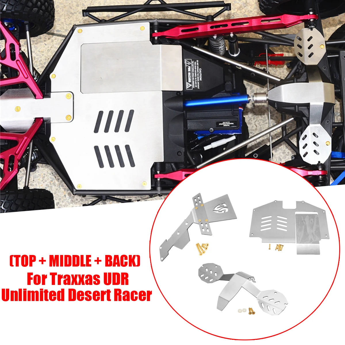 Stainless Steel Skid Plate Armor Set For Traxxas TRX-4 - 5 Piece Protection  Kit RC Skid Plates