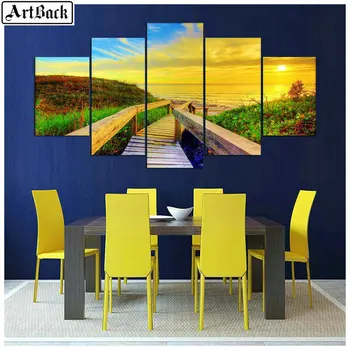 

5d diamond painting landscape sunset pastoral scenery full square drill 3d diamond embroidery mosaic living room decorative