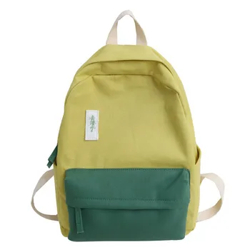 

Large Capacity Solid Color Waterproof Nylon Casual Backpack British Fashion Simple School Bag High Capacity High Quality Sac#BL5