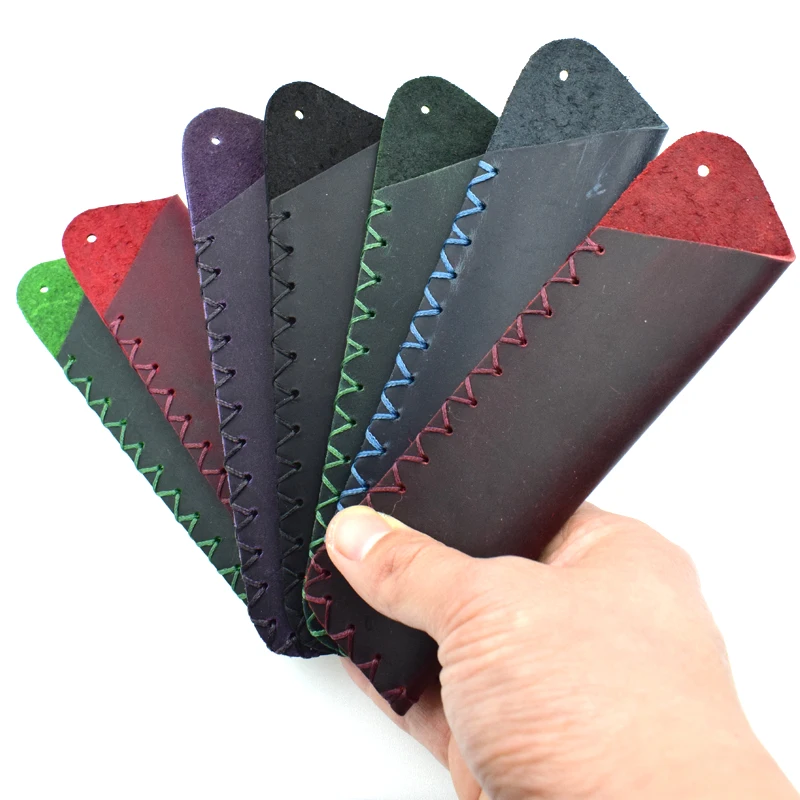 

1PC Handmade Genuine Leather Pen Bag Case Vintage Cowhide Single Pencil Pouch Holder For Pen School Office Supplies Joy Corner