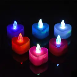 1 шт светодиодный свечи многоцветная Лампа моделирование Цвет пламени Цвет ful лампа вечеринки и дня рождения