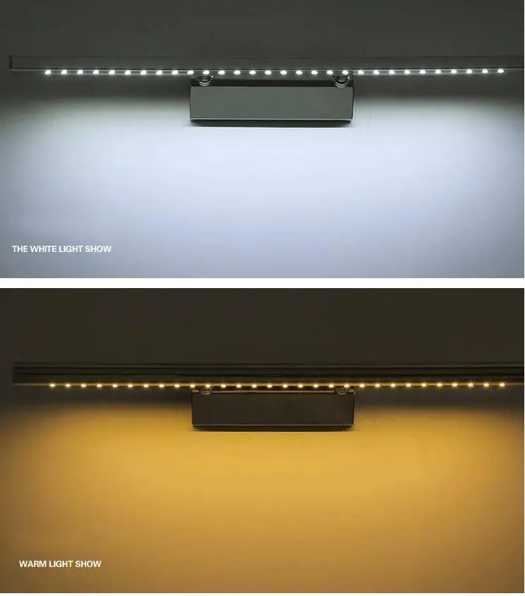 7 واط الحمام مرآة الجبهة ضوء مصباح الضوء 30 led 5050 smd الدافئة الأبيض الصمام حمام الجدار ضوء المقاوم للصدأ