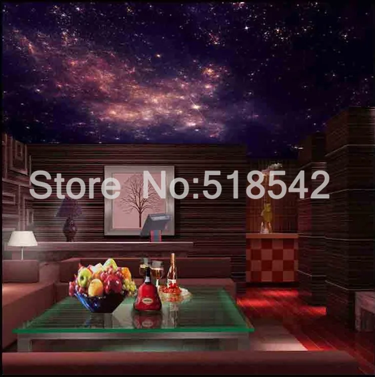 Заказ росписи 3D звезда туманности ночного неба Роспись стен потолок оспы обои Спальня диван ТВ Задний план Galaxy фото обои