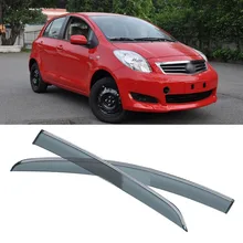 Jinke 4 pcs Lâmina Lateral Do Windows Defletores Porta Viseira Protetor Para A Toyota Yaris 2008-2014