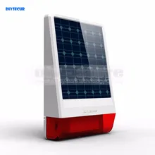 DIYSECUR водостойкий беспроводной открытый большой стробоскоп солнечной энергии сирена сигнализация+ светодио дный светодиодный мигающий для домашней сигнализации