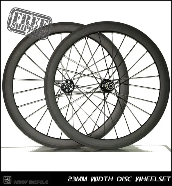 Best price at $361 Cheap Free shipping Road Bike 50mm clincher carbon disc braking wheels complete carbon fiber Wheelset matte/mat Carbon wheels