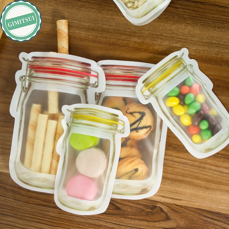 Storage Zipper Food Snack Stand Up Bag Pouches Zip Lock Zipper Bag Food