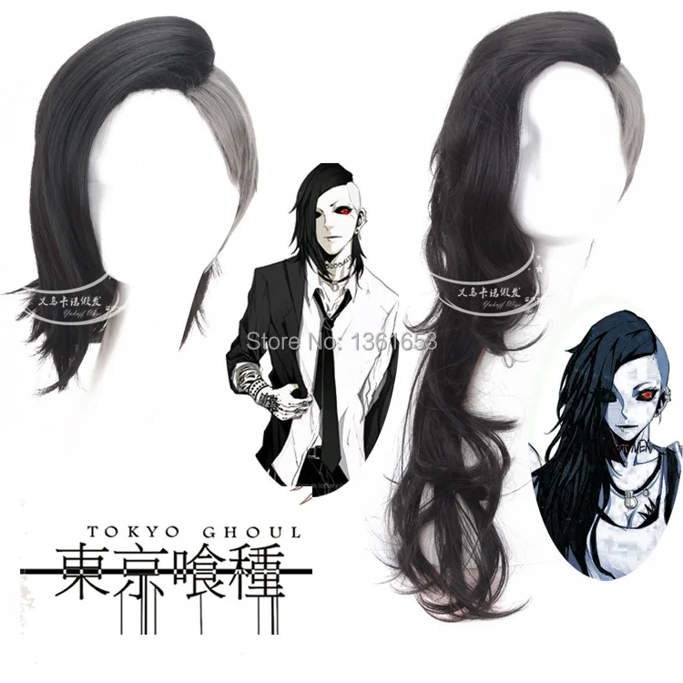 Одежда с надписью «Tokyo Ghoul мужской и женский парик COS маска чайник Uta парик с короткими и длинными черными и цвета: золотистый, серебристый серый Аниме Косплэй парики