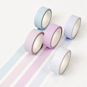 

1 PCS Soft Color Paper Tape 15mm*8m Pure Masking Tapes Decorative Stickers DIY Stationery School Supplies