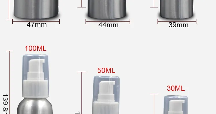 2 шт. 30/50/100/120/150/250 мл Алюминий лосьон косметический бутылка нажатии маска Эмульсия порошок насос флаконы многоразового бутылки