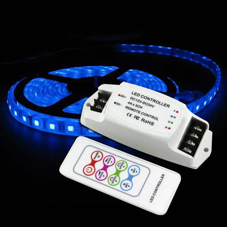 

DC12V-24V BC-361-4A 3CH RGB Strip LED Controller 4A*3CH Output RF Wireless remote Dimmer For 5050 3528 RGB led strip light