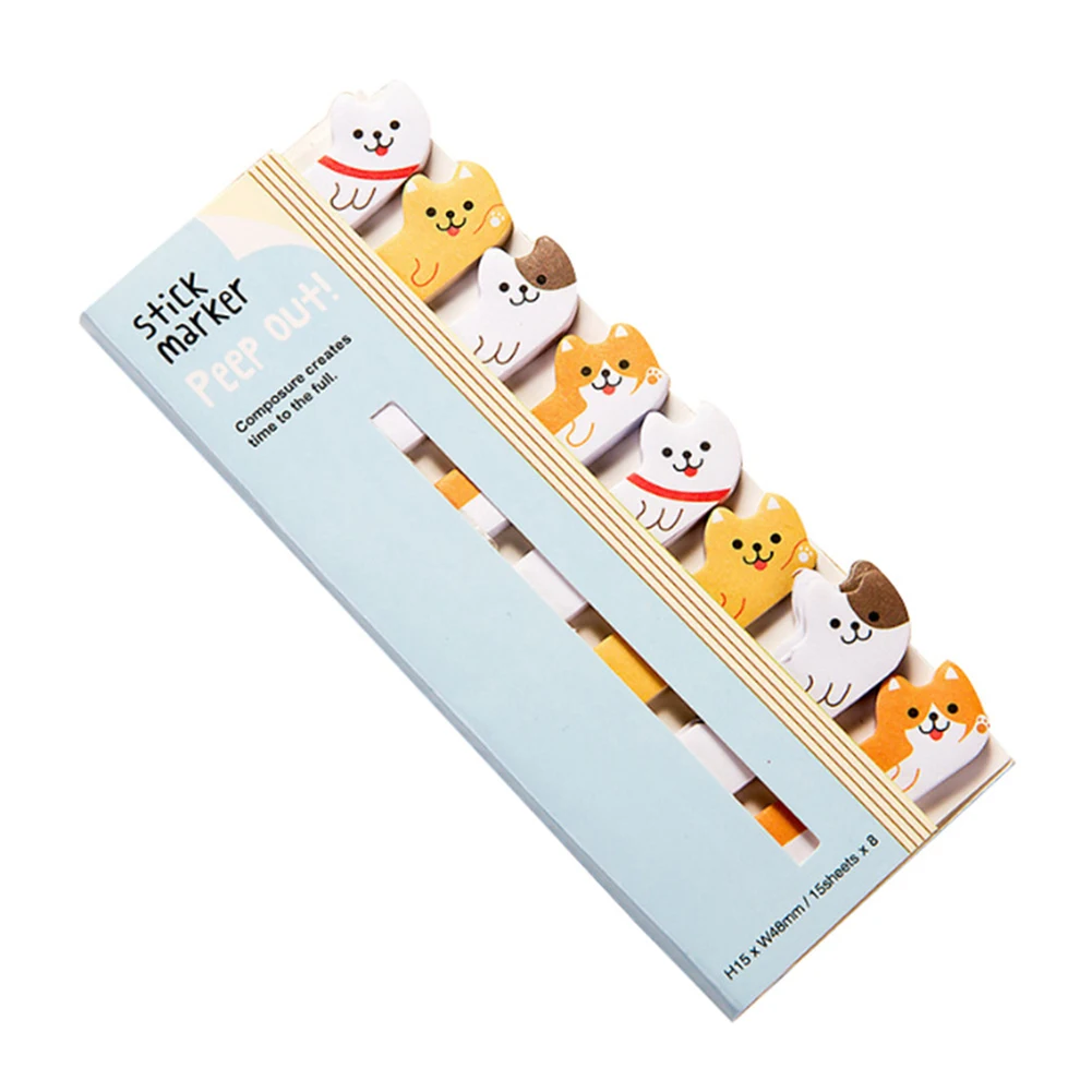 3 шт. милый Kawaii блокнот для заметок стикеры милые животные медведь собака закладки "Кролик" расписание самоклеющиеся блокноты для офиса