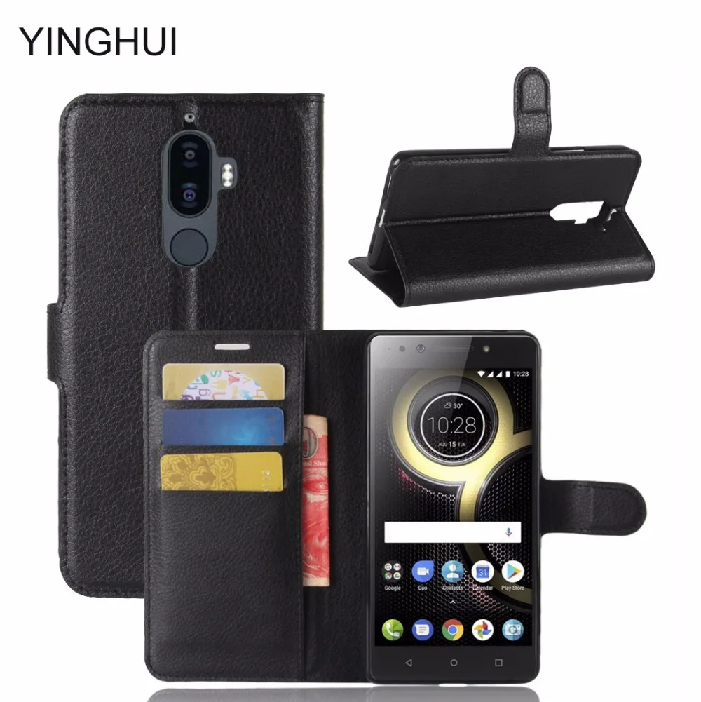 

YINGHUI For Lenovo K8 Note Case Luxury Wallet PU Leather Flip Case Protective Cover for Lenovo K8 Note Phone Case Bag With Stand