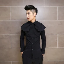 Мужская Новая Персонализированная рубашка тонкая рубашка модная мужская рубашка с длинным рукавом Одежда сценические костюмы певицы