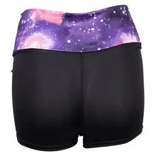 Женские сексуальные мини Нокаут Йога упражнения тренажерный зал тренировки облегающие шорты-фиолетовый+ черный#8