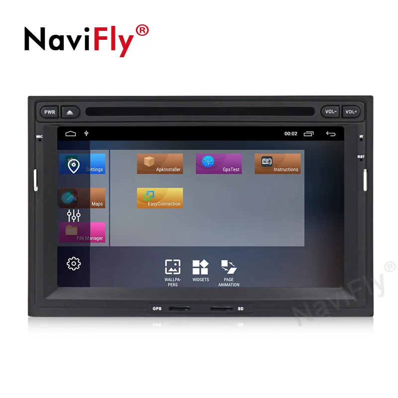 Perfect NaviFly 2 Din 2G+32G Android 9.1 car multimedia player for PEUGEOT 3008 5008 with gps navigation dvd radio player Quad core WIFI 2