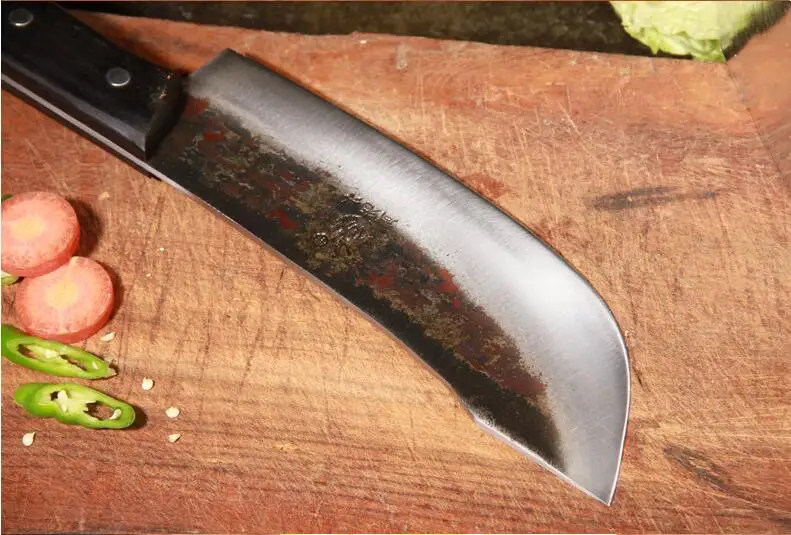XITUO old kitchen knife hand-forged chef knife clip steel manganese carbon steel knife iron kitchen household Tool CN Slaughter