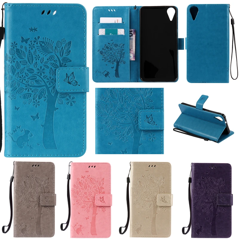 

For HTC 825 Cute Cartoon Love Cat and Tree Wallet Flip Fundas Phone Brand Cases sFor HTC Desire 825 Back Cover Case Coque Capa