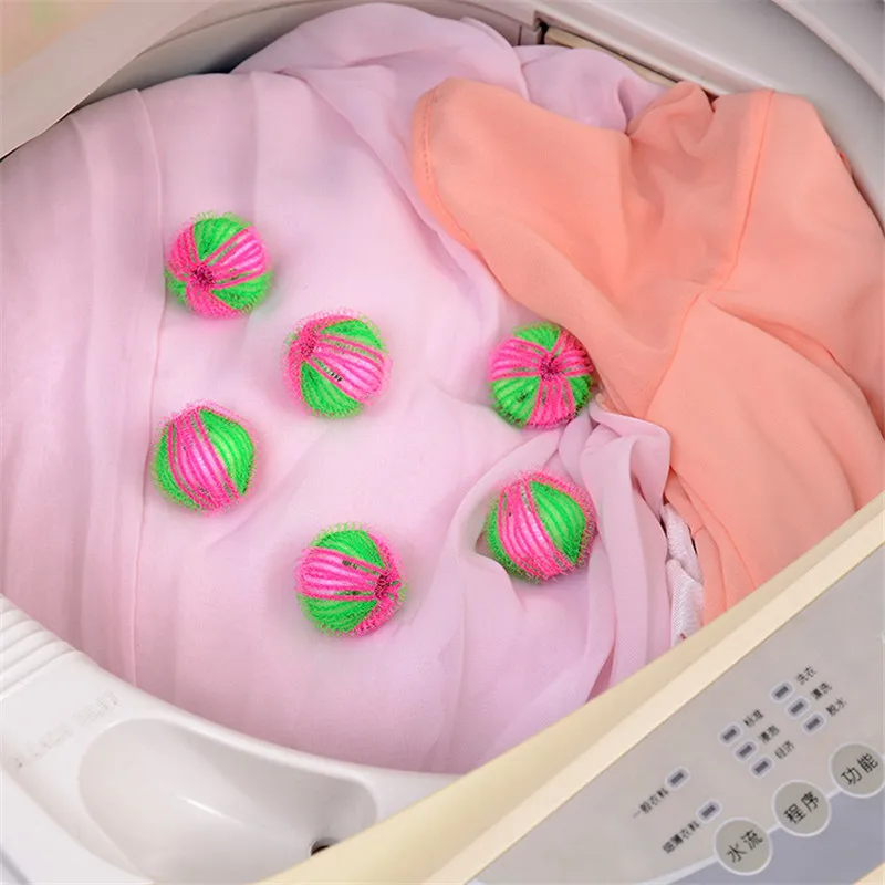 6Pcs/Pack Eco-Friendly Magic Laundry Ball Clothes Personal Care Hair Ball Washing Machine Hair Removal Cleaning for Home