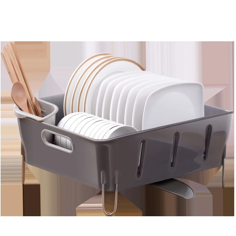 

Cupboard Plastic Kitchen Drain Dish Rack With Lid Tableware Cutlery Storage Box Put Dish Rack Drip Dish Rack Rack