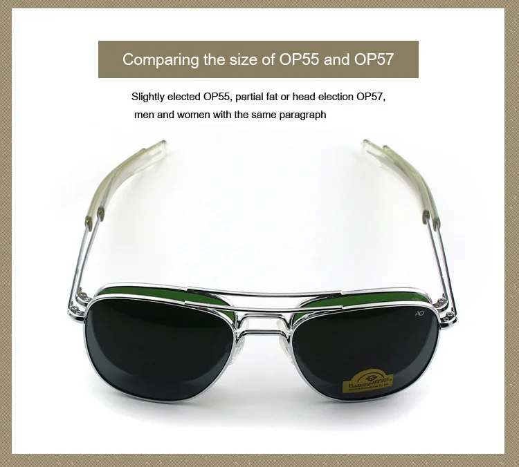 Модное высококачественное Брендовое дизайнерское солнцезащитное стекло es для мужчин, американская армия, военный пилот AO, солнцезащитное стекло es, мужские Поляризованные стеклянные линзы de sol