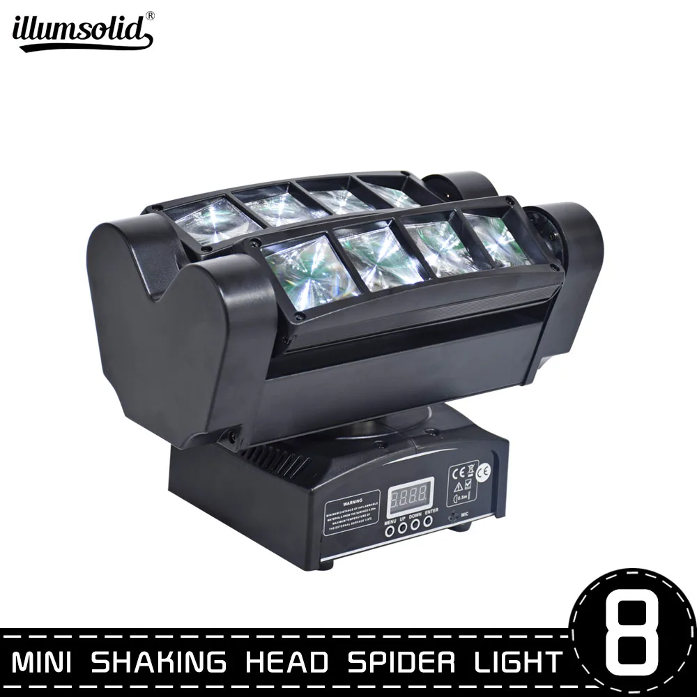 

Spider Moving Head DJ light RGBW LED Wash Stage Light for Parties Concert, Disco,Light Show Sound Activated 8pcs/lot