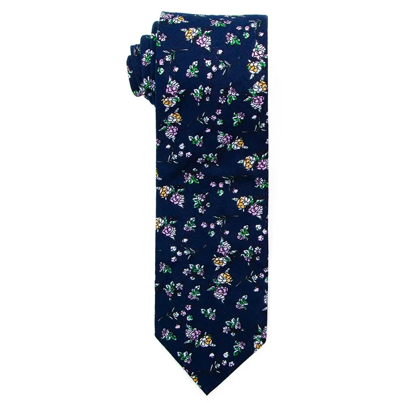 Портной Смит 7,5 см с принтом Пейсли Цветочный Хлопок Галстуки Мода дизайнер Красочные Пейсли цветок галстуки галстук для мужчин свадьба - Цвет: PCT-011 Cotton Tie