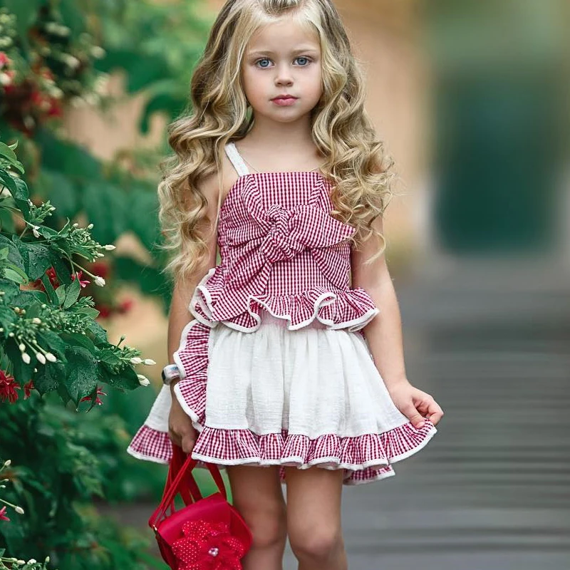 

Nerlero Girls Dresses Hot Sale Fashion Kids Clothes Birthday Baby Ball Gown Dress Lace Girl Princess Dress Plaid Baby Clothing