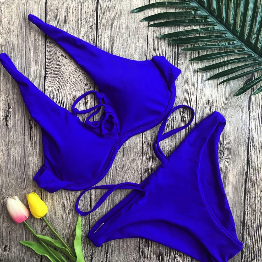 

Bikini 2019 Women Push-Up Padded Bra Beach Bikini Set Swimsuit Swimwear women biquini costumi da bagno donna bathing suit women