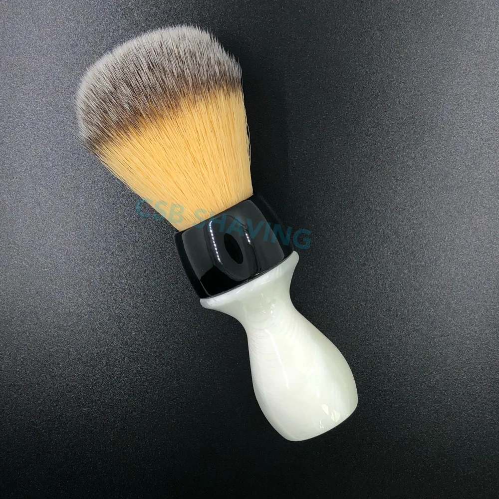 CSB узел 24 мм Синтетические волосы элегантный молочно-белая ручка щетка для бритья барбершоп салон бритье влажный инструмент