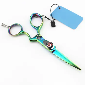 

New professional Japan 440c steel 5.5 inch green hair scissors cutting hair salon hair shears barber makas hairdressing scissors