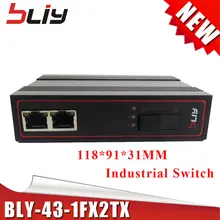 Bliy 1 волокно 2 RJ45 локальных сетей промышленный Grand переключатель 10/100 Мбит сетевой коммутатор gigabit неуправляемый Быстрый Промышленный Коммутатор Ethernet