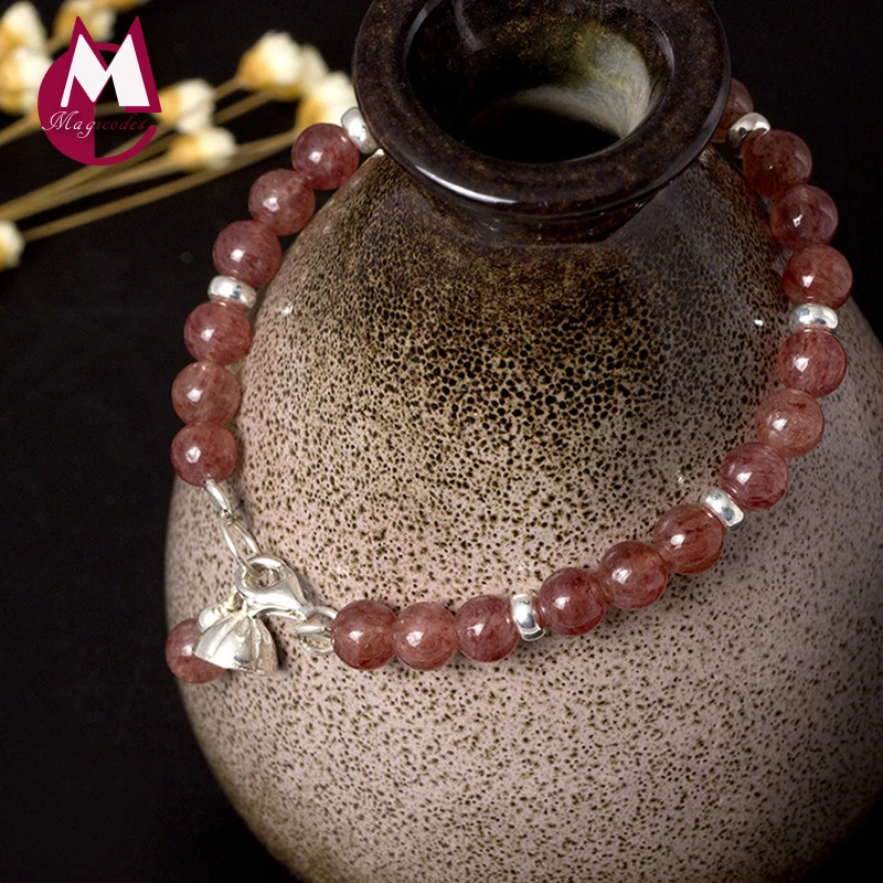 Браслет женский из серебра S925 пробы с натуральным камнем YB54|bracelets for|bracelets for