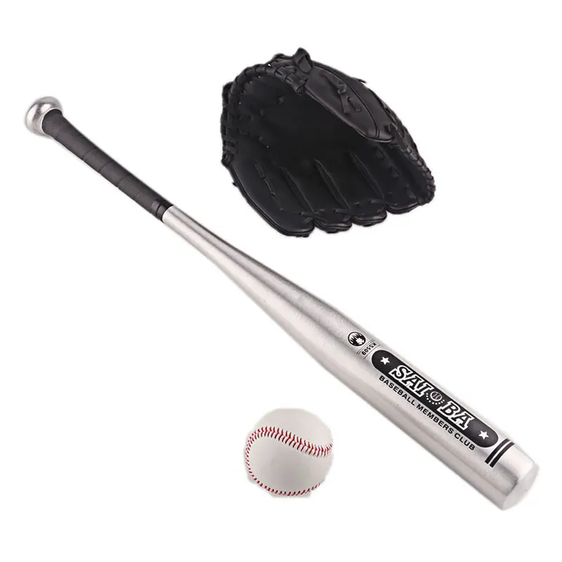 

1set Aluminum Beisbol Baseball Bat +Glove +Ball Bate Taco Basebol Beisebol Hardball 24 Inches For kids Gift Younger Than 12