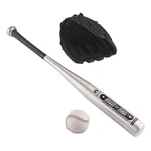 1set Aluminum Beisbol Baseball Bat +Glove +Ball Bate Taco Basebol Beisebol Hardball 24 Inches For kids Gift Younger Than 12