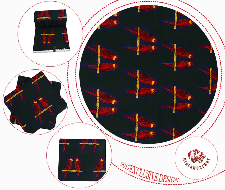 Анкара африканская ткань из полиэстера с восковой печатью Binta настоящий воск высокое качество 6 ярдов африканская ткань для вечерние платья PL548