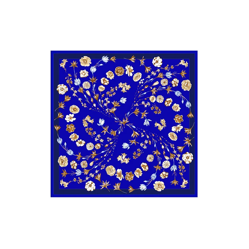 Color 1 Цветочный шелковый шарф шаль платок Женская мода хиджаб платок 3" X 35" - Цвет: Color 1