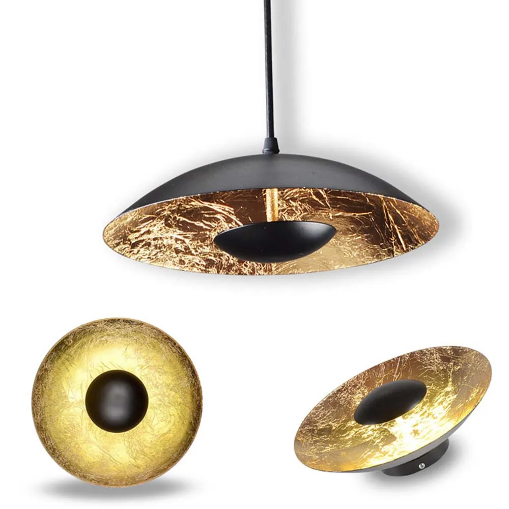 

Nordic Vintage Gold Foil Moon LED Pendant Light Fixtures Parlor Hotel Aisle Light Living Room Night Light Lamp Home Art Docor