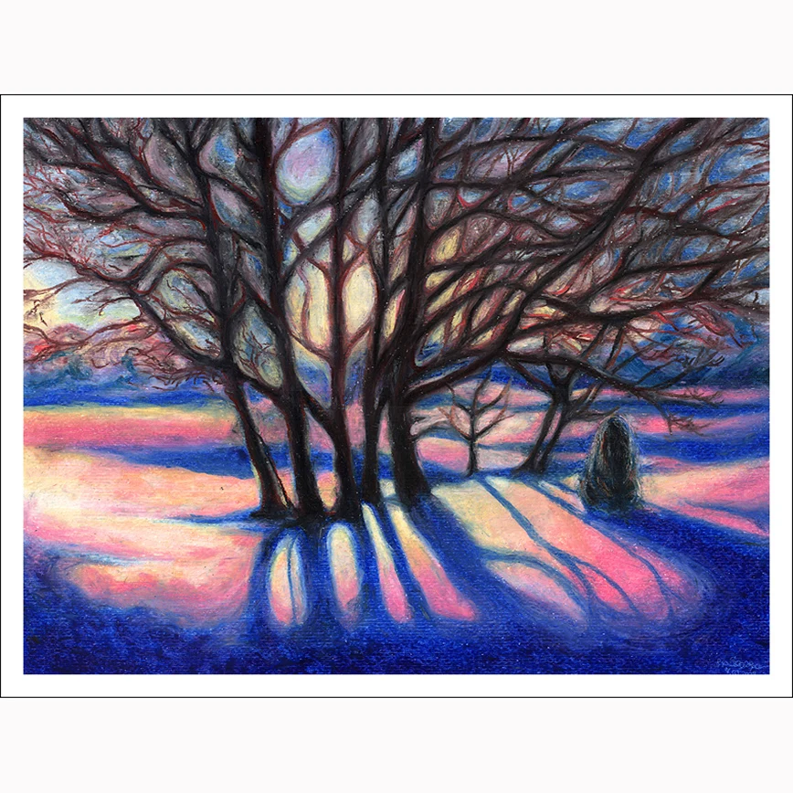 Abstract forest & alone Diamond Painting Round Crystal Cross Stitch Picture Embroidery Landscape Mosaic Home Decor ZC522 |